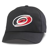 AMERICAN NEEDLE Unisex Carolina Hurricanes Officially Licensed NHL Roscoe Adjustable Snapback Baseball Hat (EM009A-CAH-BLK)