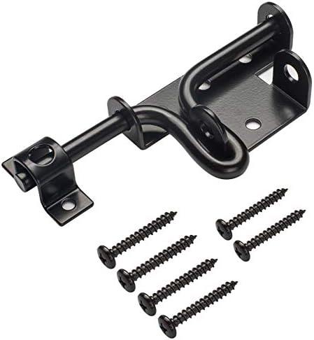 HILLMASTER Heavy Duty Slide Bolt Gate Latch with Padlock Hole, Sliding Bolt Gate Lock Door Latches Hardware for Wooden Fences Barn Doors