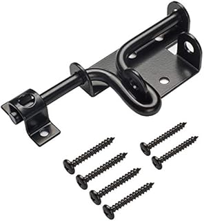 HILLMASTER Heavy Duty Slide Bolt Gate Latch with Padlock Hole, Sliding Bolt Gate Lock Door Latches Hardware for Wooden Fences Barn Doors