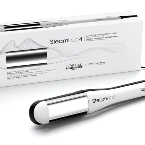 L'Oréal Professionnel Steam Hair Straightener & Styling Tool, for All Hair Types, SteamPod 4, UK Plug