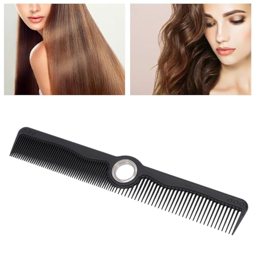 Peine negro para cabello con spinner giratorio y dientes finos miniatura 3