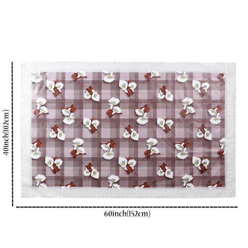 Image of Dakshya Industries PVC Waterproof Center Table Cover 40 x 60 Inch | Rectangle Coffee Table Cover | Spill Proof Oil Resistant Dustproof Heat Resistant Wipe Clean