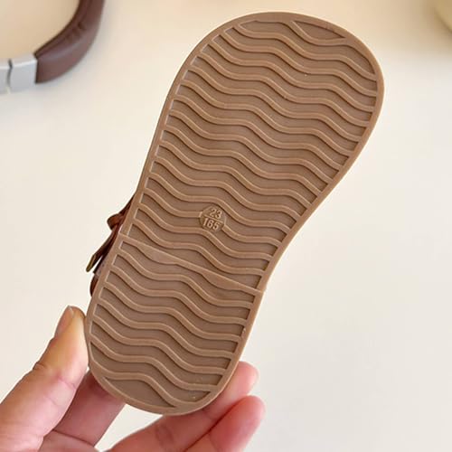 IWIHMIV Toddler Girl Sandals Flower Girl Summer Dress Soft Sole Beach Shoes Open Toe Non Slip Flat Party Sandals4
