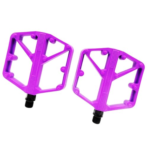 Colaxi Bike Pedals Lightweight Anti Slip High Performance Platform Pedals Nylon for Road Bicycle Maintenance Repairing Cycling Parts, Violet