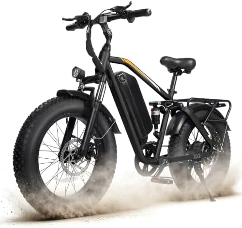 Kovo M300F Electric Bike for Adults & Teens, 52V 20” E-MTB BK