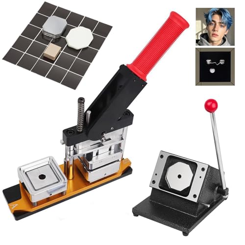 Aimants de réfrigérateur - 50 x 50 mm - Aimants photo carrés pour autocollants de réfrigérateur personnalisés, fournitures d'artisanat pour décoration de la maison, machine de fabrication de boutons