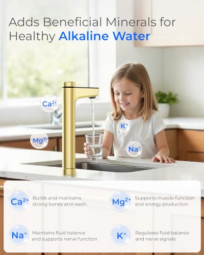 Image of Waterdrop X16-BAJ Alkaline Mineral Reverse Osmosis System, 1600 GPD | NSF /ANSI 42 & 58 & 372 Certified, 11-Stage Filtration, Under-Sink RO System, 3:1 Pure to Drain, Smart Gold Faucet, BPA-Free