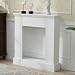 Rebecca Mobili Marco Chimenea Adornos Madera Blanco Design Moderno Pasillo Salon -...