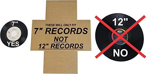 7" 45Rpm Vinyl Record Shipping Mailers - Adjustable Multi-Depth Kraft Brown - Holds 1 To 12 7" Vinyl Records #07Bc01Vd (Qty: 10) #TOP5