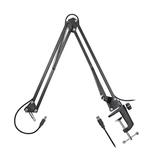Image of Audio-Technica AT2020USB+PK Vocal Microphone Pack for Streaming /Podcasting, Includes USB Mic w /Built-in Headphone Jack & Volume Control, Boom Arm, & Headphones