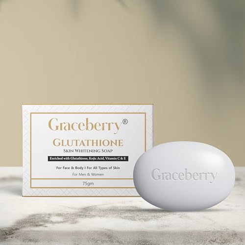 Image of Graceberry Glutathione Kojic Acid Soap - Daily Use Bathing Bar with Botanical Ingredients for Men and Women | Gentle Cleansing Soap (Pack of 20)