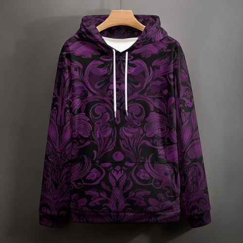 Sweats à manches longues gothiques violets pour un style ample et confortable - 3