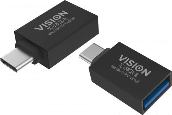Vision Cable Gender Changer USB C USB 3.0 A Black, W128256721 (USB 3.0 A Black)