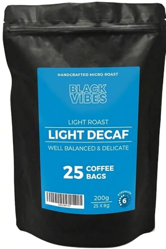 Black Vibes - 25 Coffee Bags | LIGHT DECAF | Light Roast