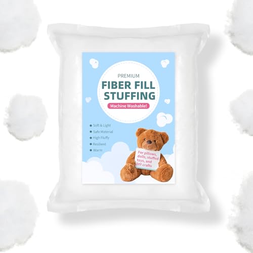 Hayunfiys Premium Fiberfill Stuffing(3.5 Oz / 100 Grams),Polyester Stuffing for Animals Dolls DIY,Pillow and Cushion Stuffing, Fiber Fill Stuffing for Crochet, High Resilience Fill