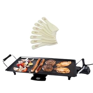 Quest 35490 Large Teppanyaki Grill/Non-Stick/Adjustable Thermostat/Accessories Included/Ideal for Dinner Parties