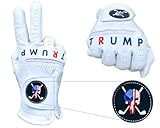 Trump Skull Golf Gloves 100% Cabretta Leather President Donald Trump Adult Men's Golf Gloves Biden MAGA Men Small Medium Large XL XXL (Worn on Left Hand, XX-Large)