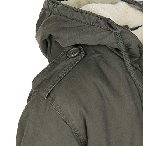 Evoga Giaccone Parka Uomo Invernale Verde con