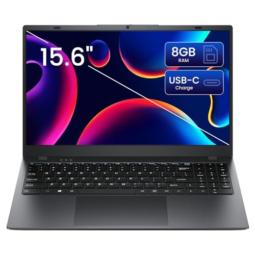 Image of Laptop Computer, 15.6 Inch Laptops with 8GB RAM 128GB SSD, Pentium Gold 6500Y (Up to 3.4GHz), FHD IPS Screen, USB 3.2, USB C, HDMI, Numeric Keypad, Lightweight Laptop for School, Work and Home