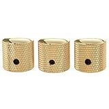 Material: oro metal kcopo metal Dome Knob Volumen Botones Audio Radio Potenciómetro botón tapa Rueda de control Gap para Barrel S Guitarra de 3 unidades Oro