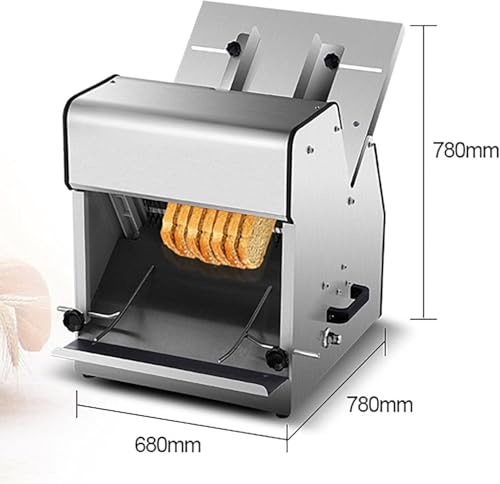 Cortadora eléctrica de pan profesional 370W acero inoxidable miniatura 6