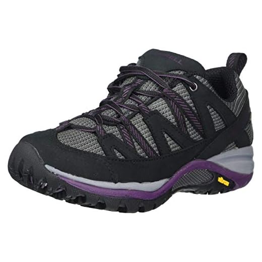 Merrell womens Siren Sport 3 Waterproof Hiking Shoe, Black/Blackberry, 7.5 Wide US