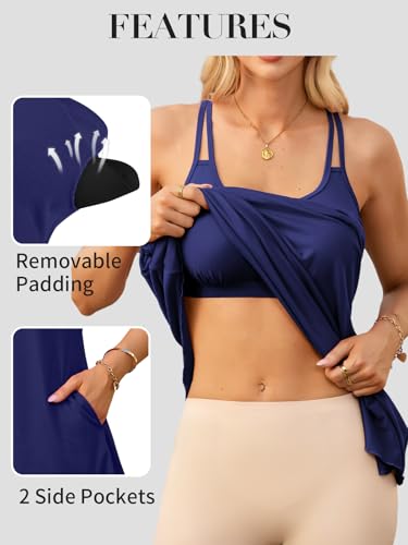 Image of V FOR CITY Womens Summer Dresses with Built in Bra Sundress