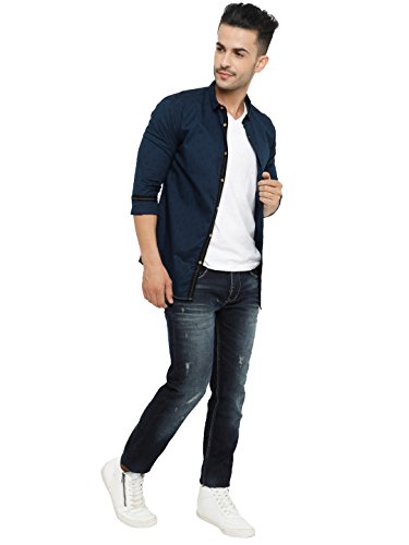 Image of SHOWOFF Men's Regular (Shirt Collar Navy Blue M)