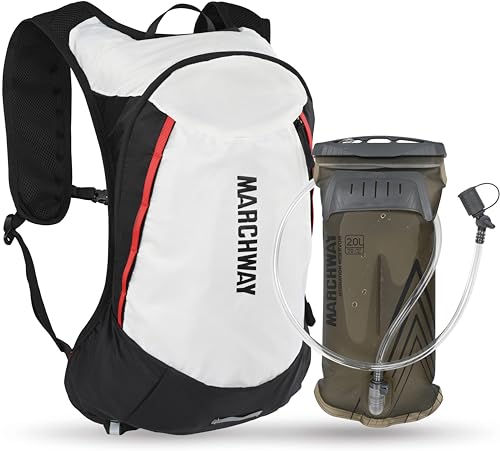 MARCHWAY Ultralight Hydration Backpack with 3L TPU Water Bladder, Sleek