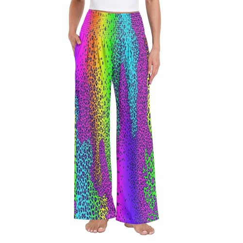 Pantalon large avec poches femme taille haute Palazzo confort