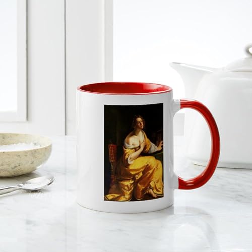Taza de Cerámica 11 oz Blanca con Interior Rojo miniatura 6