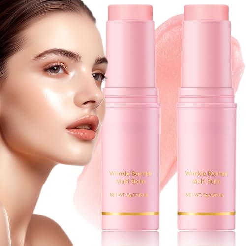 2PCS Pure Collagen Wand Collagen Stick for Face Eye Lip & Neck Moisturiser All-in-One Boosting Moisture Balm for Wrinkles & Fine Lines Ideal for Dry Skin 9g×2