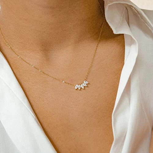 VIROMY Dainty Gold Necklaces for Women 14k Gold Plated Pendant Necklace for women Trendy Silver Long Necklace for Women Minimalist Jewelry for Women2