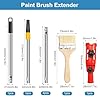 prota Rallonge de Pinceau Peinture Pinceau Multi Angle, Extension de Pinceau Télescopique, Poteau d'Extension pour Rouleau de Peinture pour Peinture Murale Peindre Des Plafonds Hauts