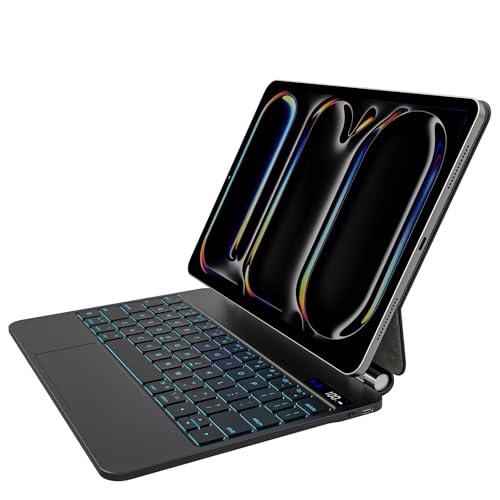 Teclado para iPad Pro 11 2024 M4 que soluciona la escritura lenta con soporte magnético rápido