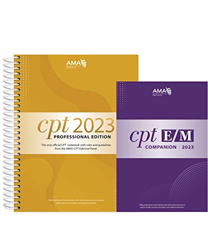 CPT Professional 2023 and E/M Companion 2023 Bundle Spiral-bound – 30 Dec. 2022