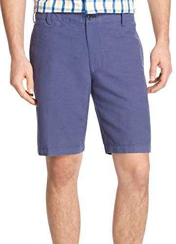 IZOD Men's Flat Front Linen-Blend Solid Short