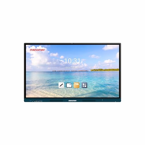 Image of Manomay 110 Inch All-in-One Interactive Computer ADPM | 4K UHD Touch Display | Android 14 |8GB RAM 128GB Storage Built-in Camera & Mic Zero Bonding 20-Point Touch | For Classroom Conference & Training