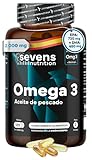 ✔ ¿POR QUÉ ELEGIR OMEGA 3 DE SEVENS NUTRITION? - Nuestro Omega 3 de aceite de pescado proviene de fuentes sostenibles en aguas frías y profundas del océano Pacífico y Atlántico, garantizando frescura y calidad superior. Los aceites pasan por un avanzado proceso de destilación molecular para eliminar contaminantes como metales pesados, PCB y otras toxinas. Certificado con Omegatex, que avala su pureza y la alta concentración de 720 mg de EPA y 480 mg de DHA por porción diaria de 2 cápsulas.