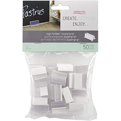 Deflecto SuperGrip Sign Holder with Adhesive, 50 Piece Cover