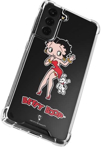 Skinit Clear Phone Case Compatible with Galaxy S22 - Officially Licensed Betty Boop with Puppy Design