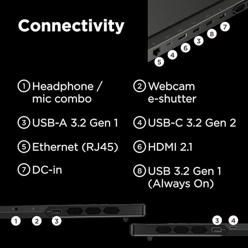 Legion Pro 7 Gaming Laptop, NVIDIA® GeForce RTX™ 4080 12 GB GDDR6, display WQXGA da 16", AMD Ryzen 9 7945HX, 32 GB RAM, 1 TB SSD, 2560 x 1600 px, Windows 11, Onyx Grey - Notebook - Immagine 4