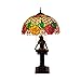 Produktbild 16 Inch European Rose Tiffany Glass Shade Table Lamp Living Room Dining Bedroom Bedside Beauty Modeling Resin Base Lighting