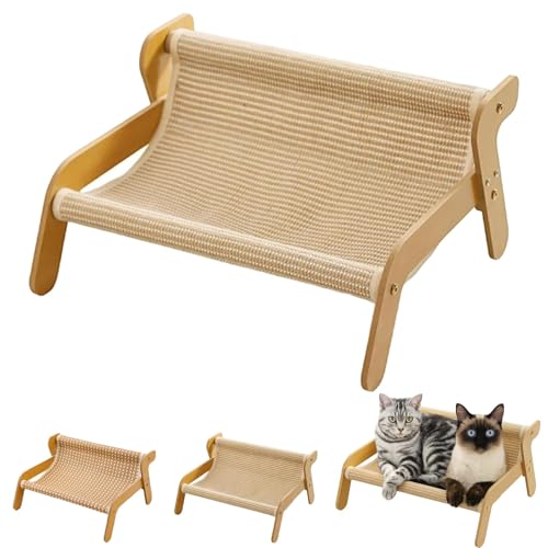 Katzenkratz-Couch – 2-in-1 verschleißfeste Sisal-Kratzmatte, Naturfaser-Möbel für Hauskatzen