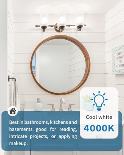 Image of TJOY 12 Pack LED Light Bulbs, 100 Watt Equivalent A19, Cool White 4000K | 15W 1500 Lumens Neutral White Lightbulbs, Non Dimmable Energy Saving Lamp for Home Bedroom Kitchen Indoor