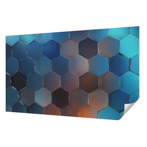 Décor mural adhésif résistant aux taches 416x254 cm bleu
