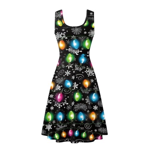 Image of Dreaweet Casual Sleeveless Dresses for Women Girls, Round Neck Tank Dresses with Pockets Summer Sundress Size XS-4XL