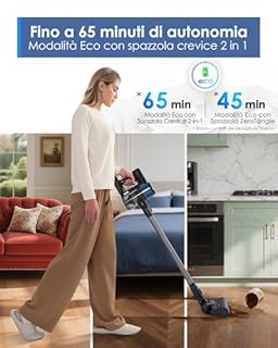 Tineco Pure One S30,Aspirapolvere Senza Fili,150AW,Spazzola ZeroTangle,Fino a 65 minuti di autonomia,Sistema di filtrazione a 6 stadi,Tecnologia PureCyclone,Dock a parete