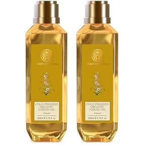 Forest Essentials Organic Cold Pressed Virgin Oil Almond | Rich in Vitamin E | Pure Sweet Almond Massage Oil For Hair & Skin | 200 ml (Pack of 2) 38