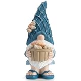 Etlemonde Beach Gnomes Statues,Ocean Gnomes,Nautical Themes Decoration,Beach, Gnome Holding a Bucket